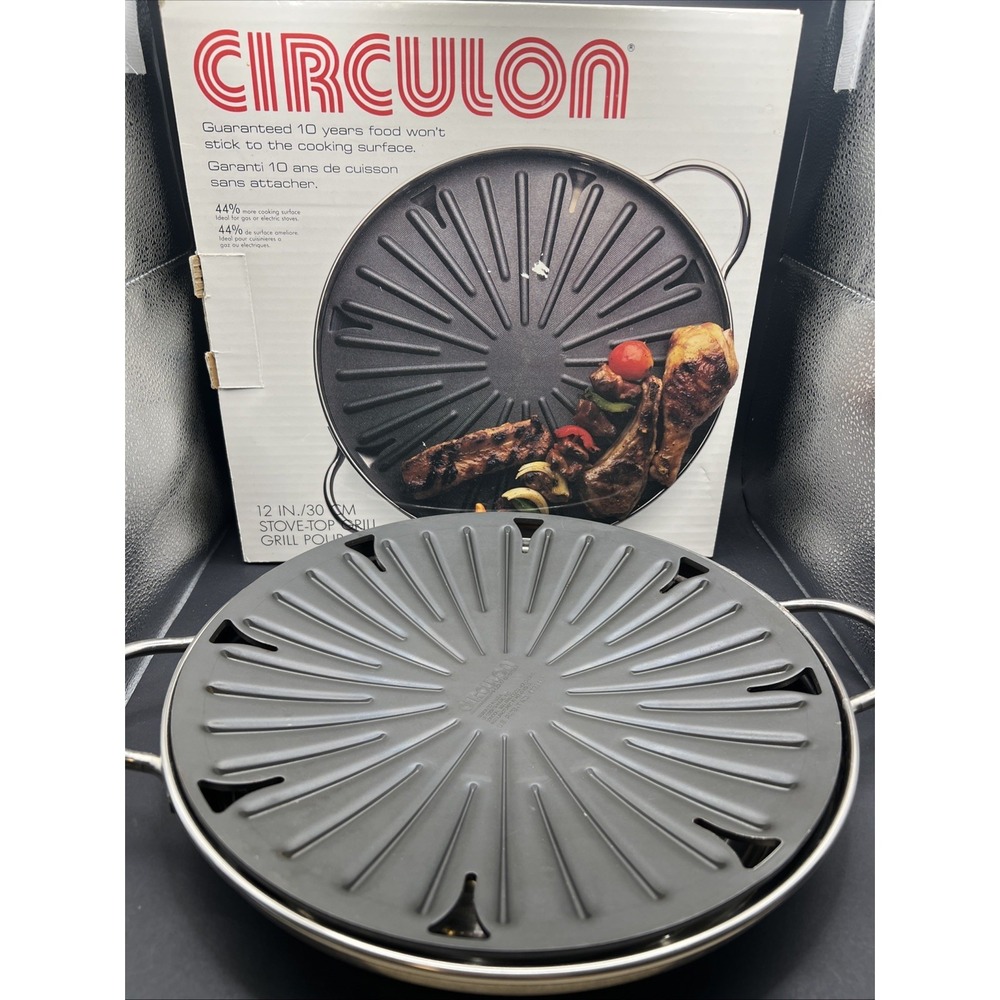 CIRCULON STOVE TOP GRILL 12"Converts Stove Top Into Grill